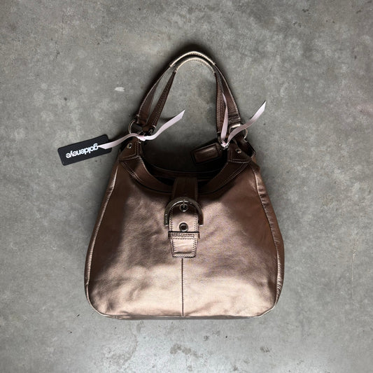Y2K Coach SoHo Hobo Bag In Metallic Bronze