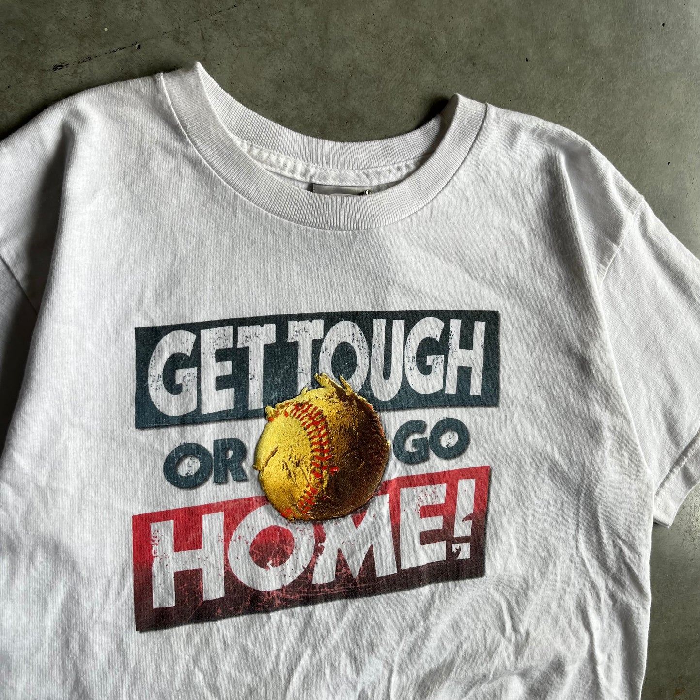 Y2K Pro Spirit Get Tough Or Go Home Baseball Tee