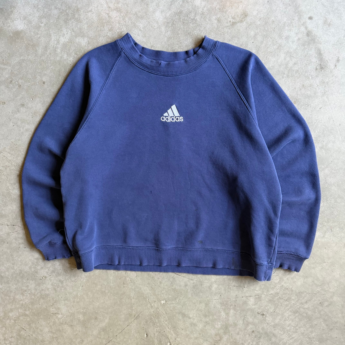 Women’s Y2K Blue Adidas Cropped Crew Neck