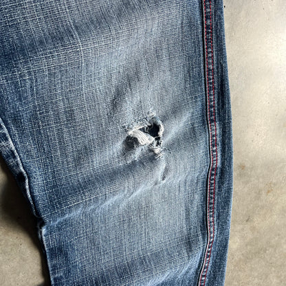 Y2K SouthPole Red Stitching Baggy Jeans