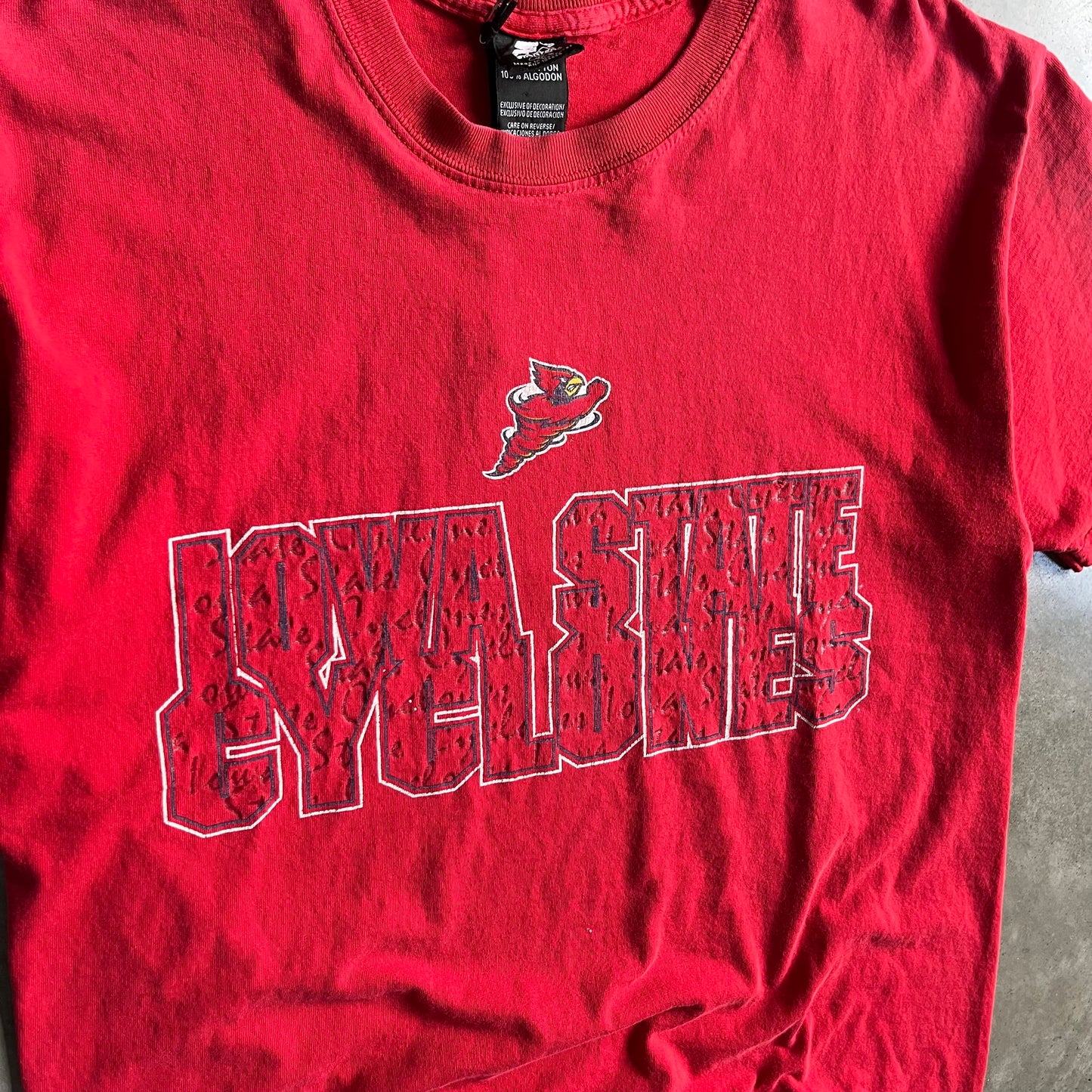 Vintage Starter Iowa State Cyclones Letter Spell-Out Red Tee