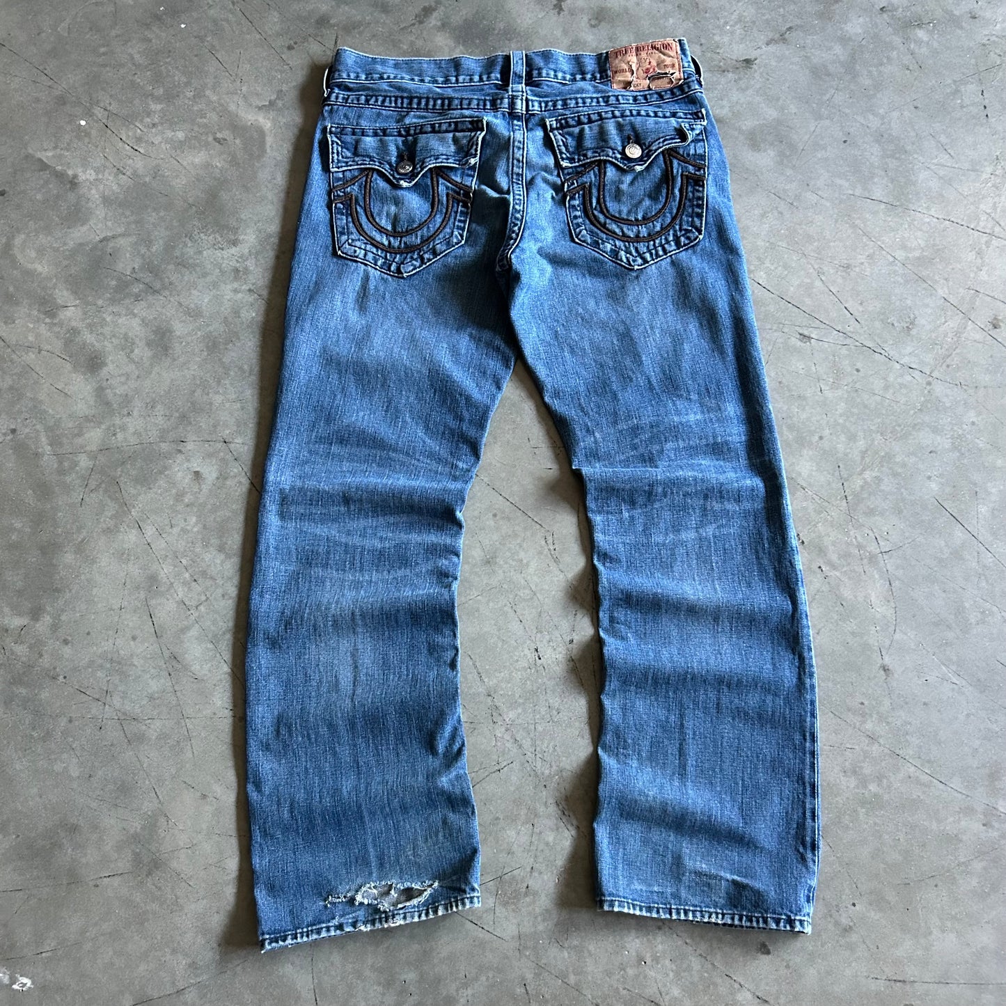 True Religion Sand Faded Blue Jeans