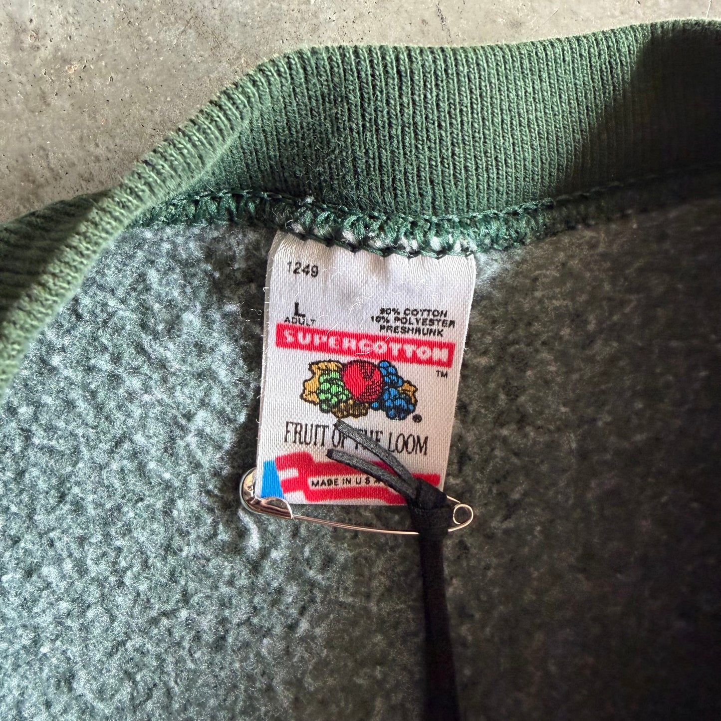 Vintage Faded Blank Green Sweatshirt
