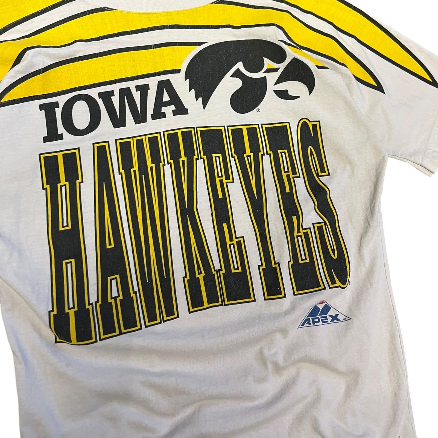 Vintage Apex One Iowa Hawkeyes Full Stripe Giant Logo Tee