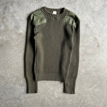 Vintage Military Surplus Reinforced Sweater