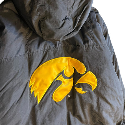 Vintage Starter Iowa Hawkeyes 1/4 Zip Puffer Jacket