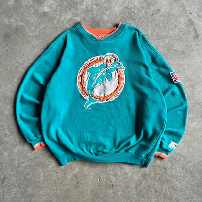 Vintage Starter Miami Dolphins Big Logo Crewneck Sweatshirt