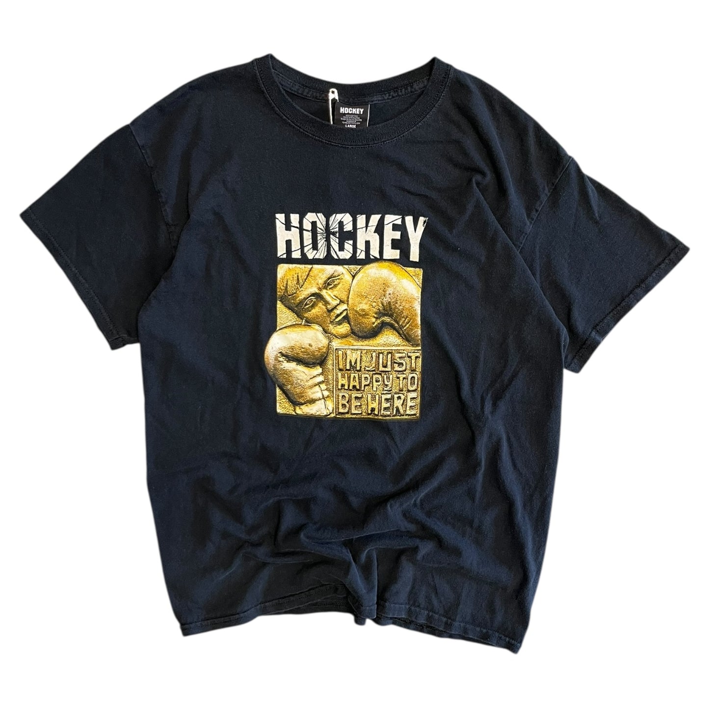 Y2K “I’m Just Happy To Be Here” Hockey Tee