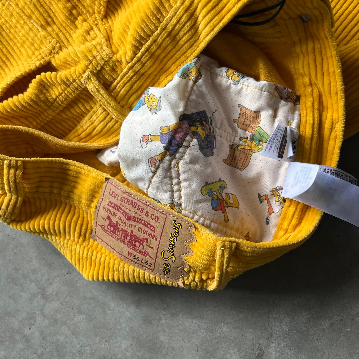 Levi’s x The Simpsons Yellow Corduroy Pants