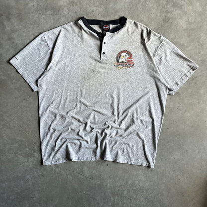Y2K Harley Davidson Sturgis Henley Short Sleeve Shirt