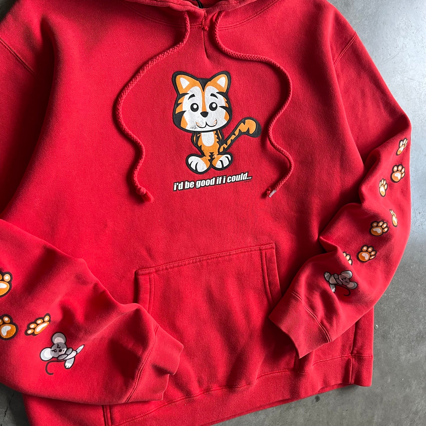 Y2K Naughty Tiger “If I Could Be Good..” Joke Hoodie