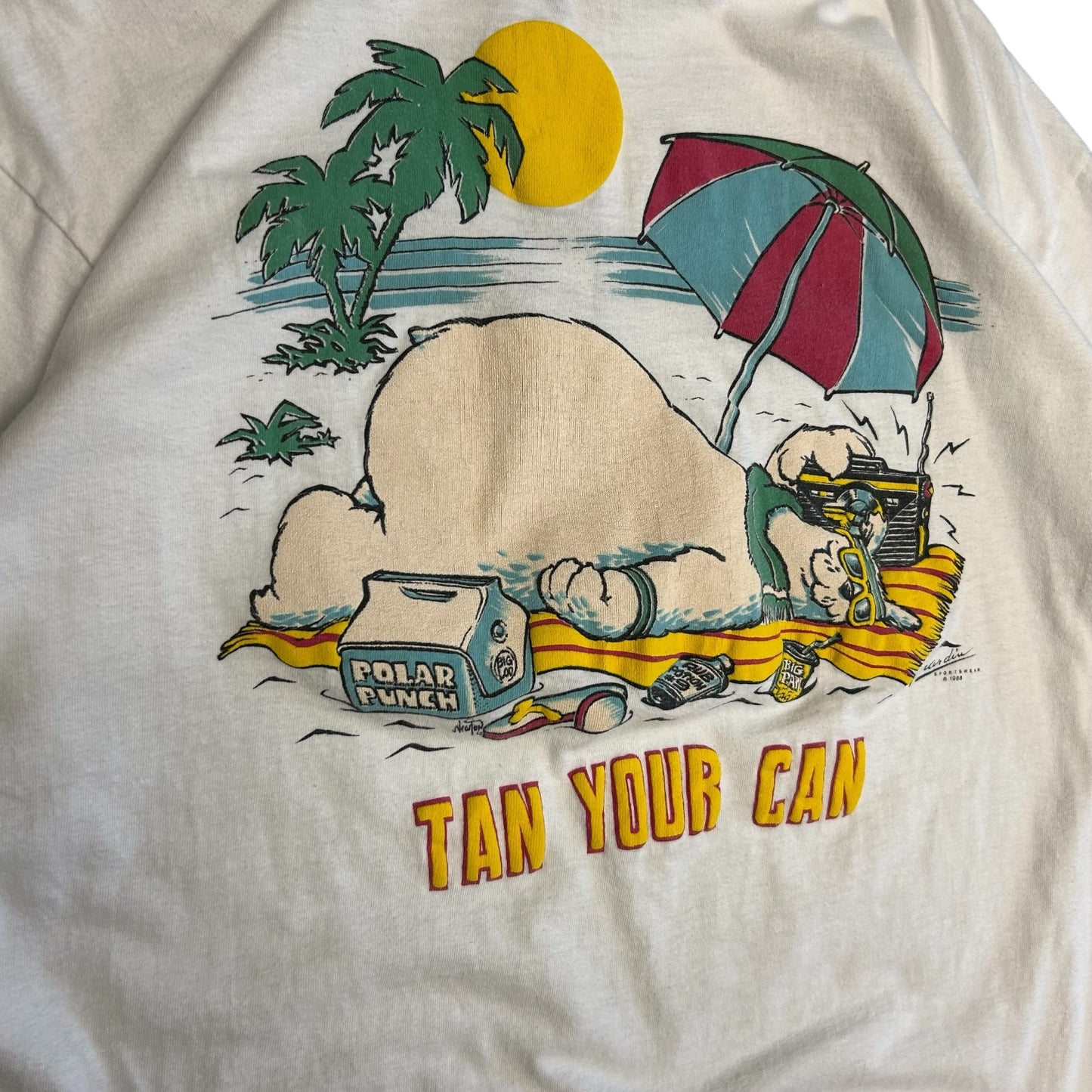 Vintage 1988 Tan Your Can Tee
