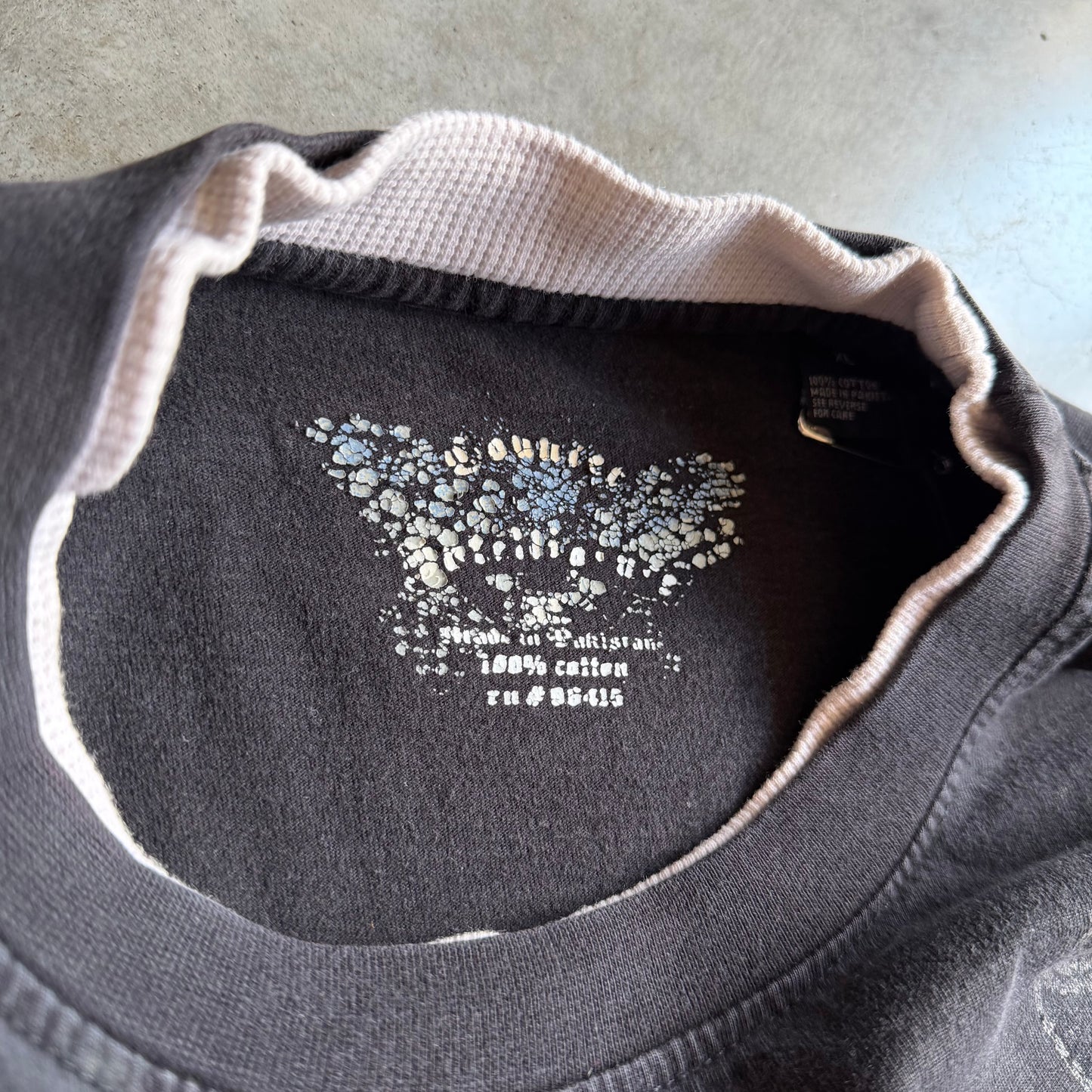 Y2K Black Gothic Waffle Knit Layered Longsleeve