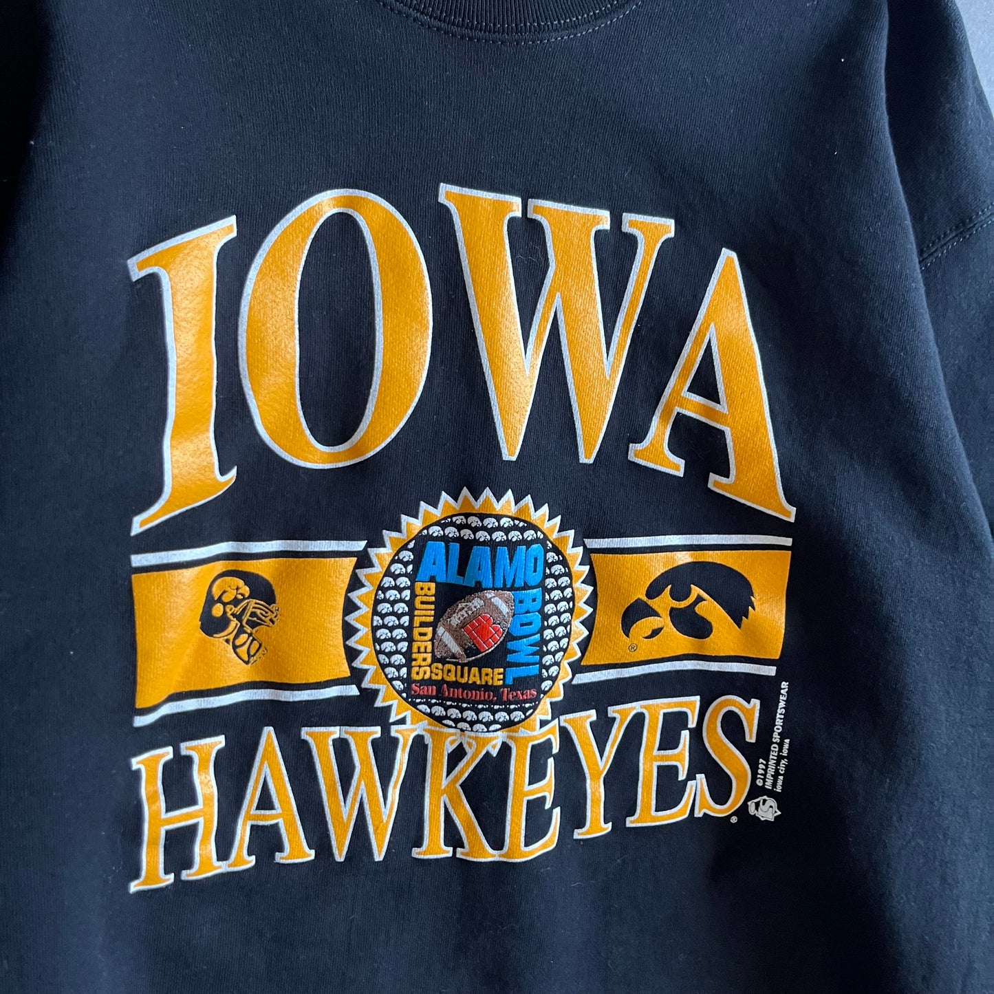 Vintage Iowa Hawkeyes Alamo Bowl Black Sweatshirt