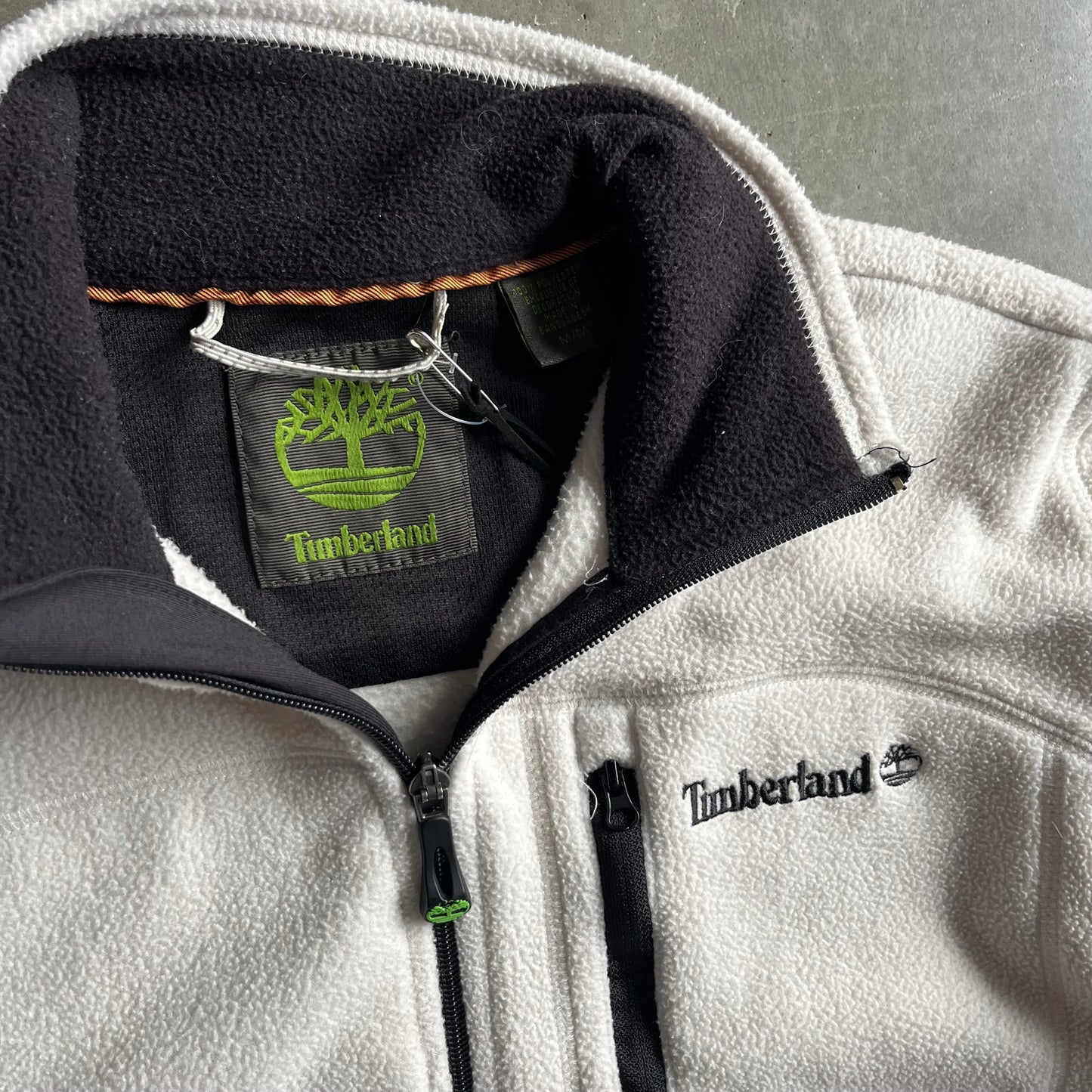 Timberland Cream Fleece Zip Up Jacket