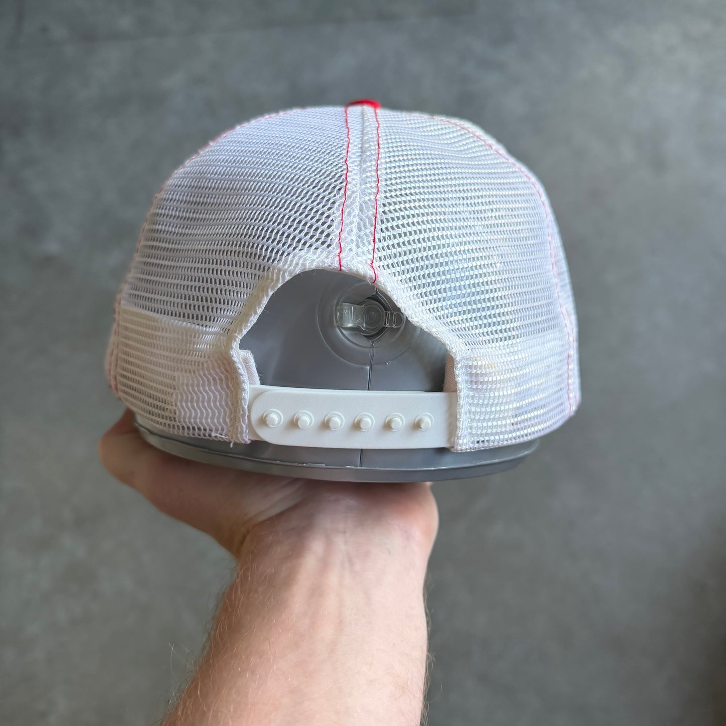 Vintage Shriners Red & White Mesh Trucker Hat