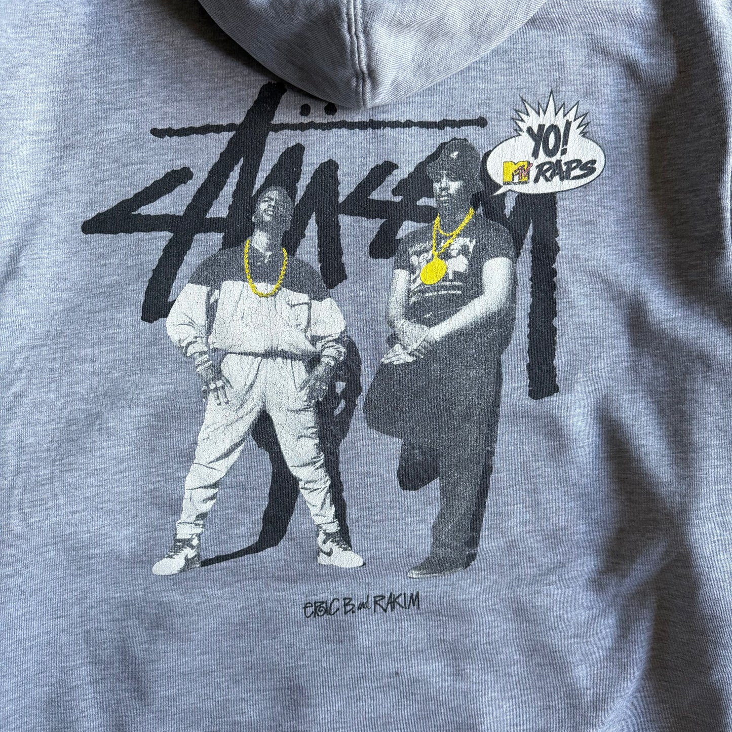 Stussy x Yo! MTV Raps Heather Grey Hoodie