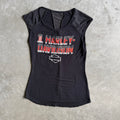 Women’s Harley Davidson Black Bling Spellout Tank