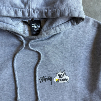 Stussy x Yo! MTV Raps Heather Grey Hoodie