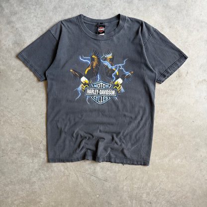 Vintage Harley Davidson Lightning Eagles Emblem T Shirt
