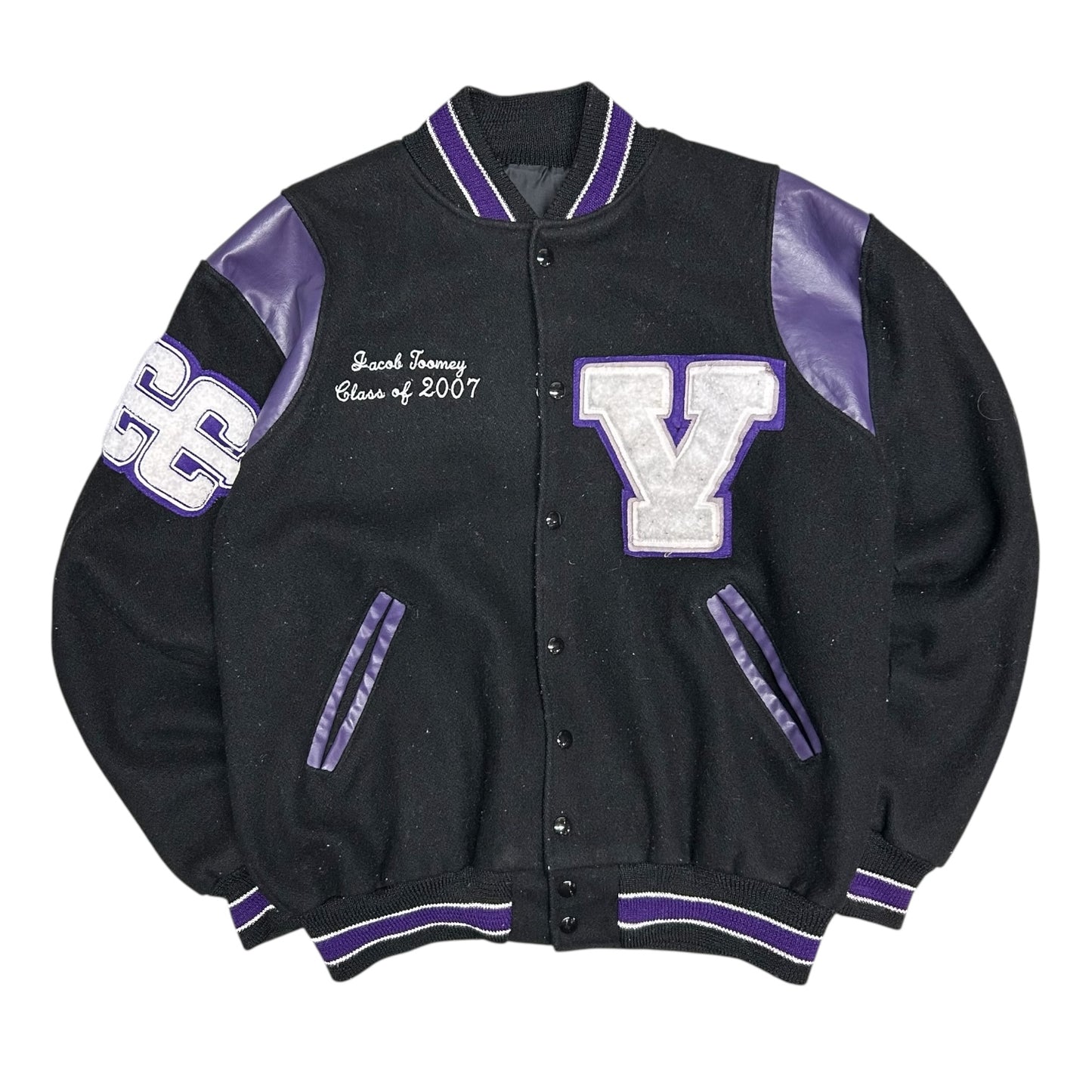 2007 Black & Purple Wendy’s Highschool Heisman Varsity Jacket