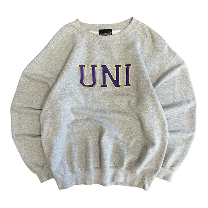Y2K Embroidered UNI Grey Sweatshirt