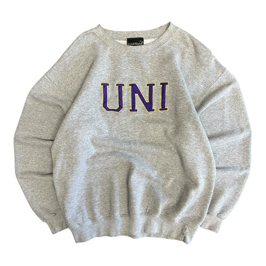 Y2K Embroidered UNI Grey Sweatshirt