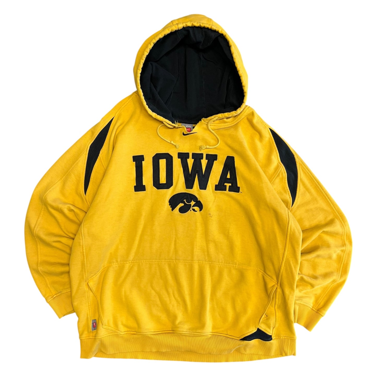 Y2K Iowa Hawkeyes Nike Center Swoosh Yellow Hoodie