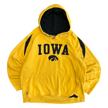 Y2K Iowa Hawkeyes Nike Center Swoosh Yellow Hoodie