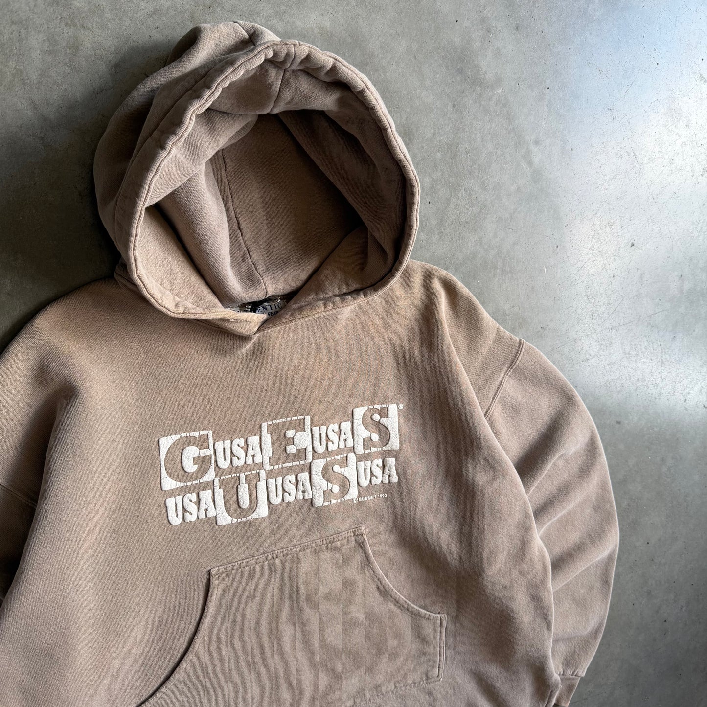 Vintage ‘93 Guess USA Checkered Logo Hoodie