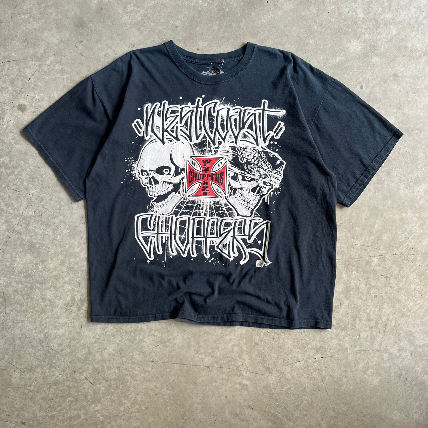 Vintage West Coast Choppers Graffiti Skulls Tee