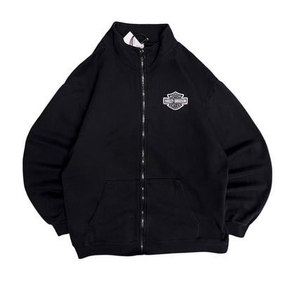 Vintage Harley Davidson Chest Embroidered Zip Up