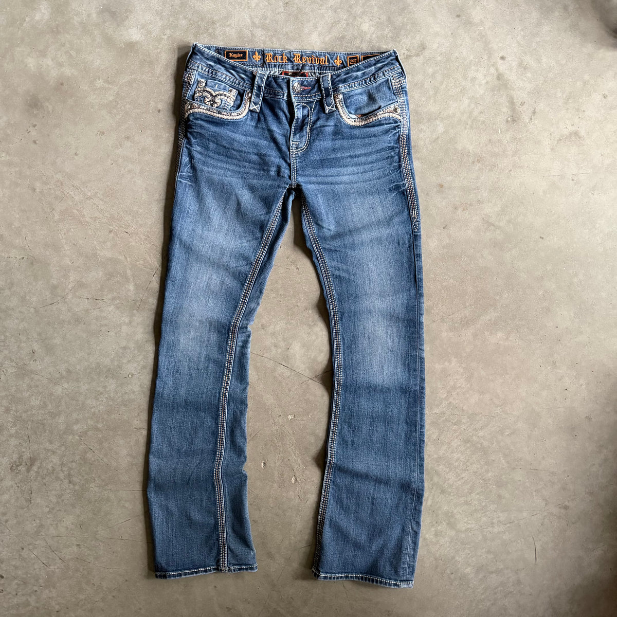 Women’s Y2K Rock Revival Kaylee Boot Cut Flair Jeans
