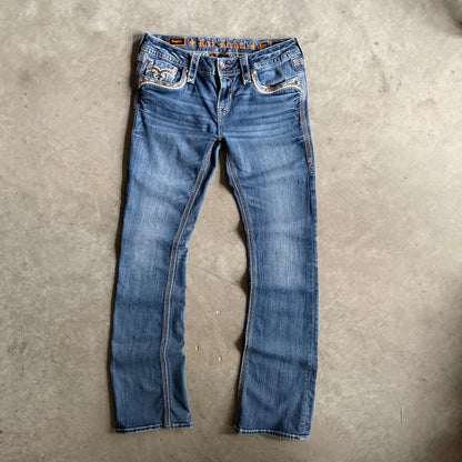 Women’s Y2K Rock Revival Kaylee Boot Cut Flair Jeans