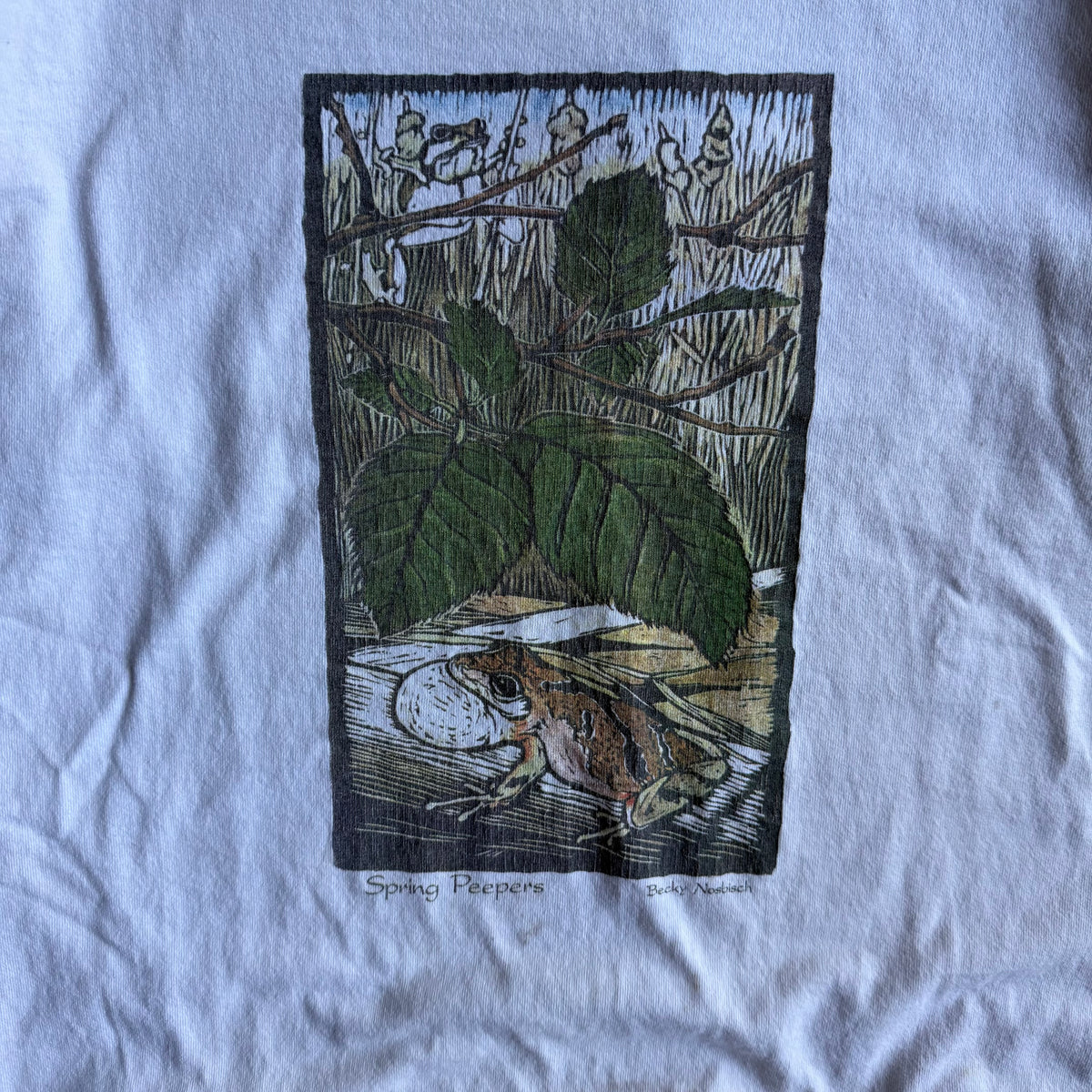 Vintage Spring Peepers Frog Art Tee