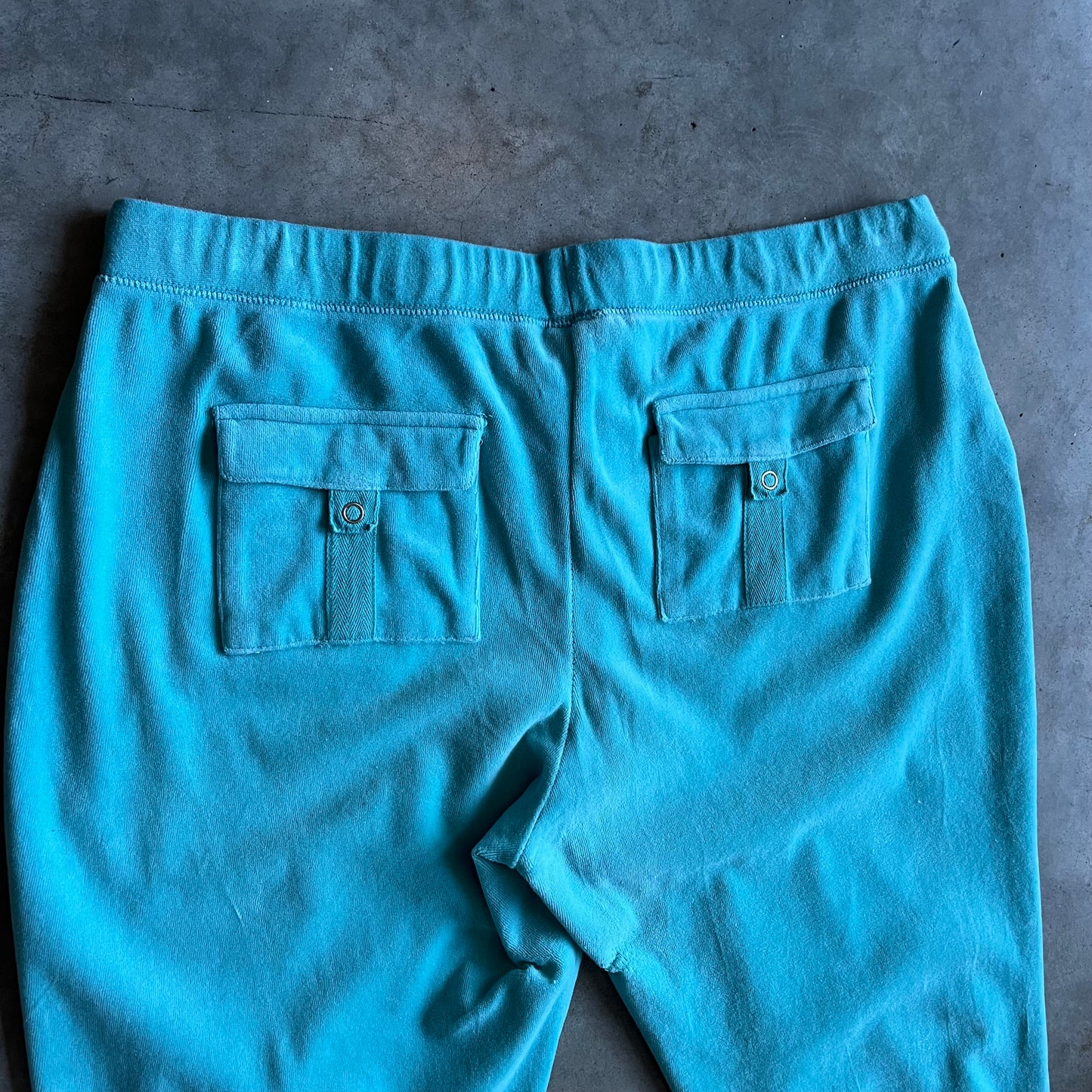 Women’s Y2K Mossimo Teal Velour Track Pants