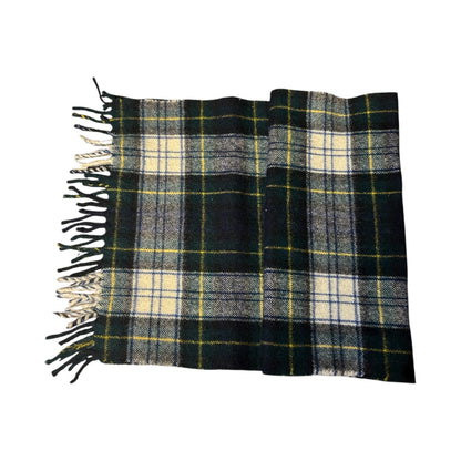 JoS A. Bank Green Plaid Wool Scarf