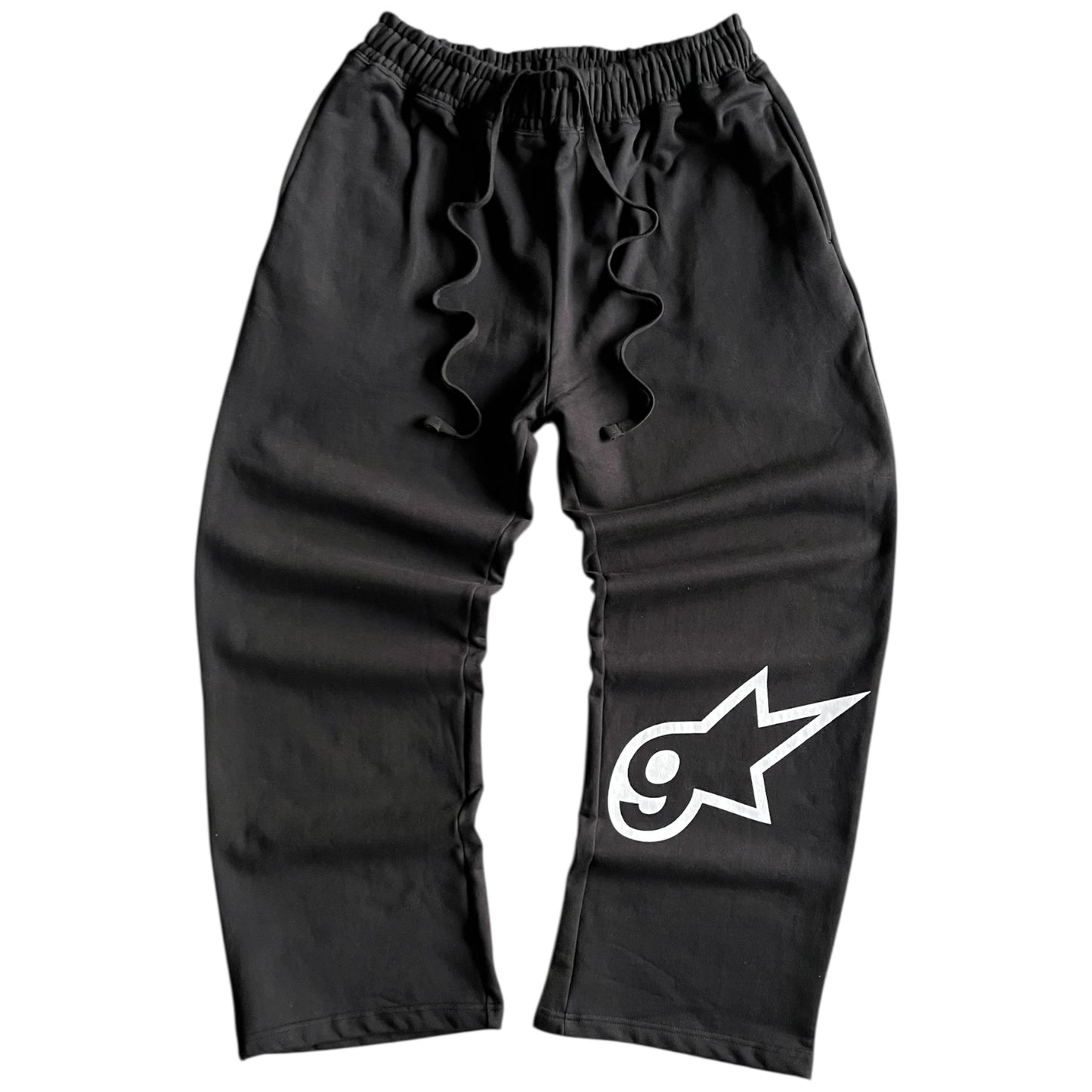 Goldeneye ‘GE Star’ Baggy Wide-Leg Sweatpants (Black)