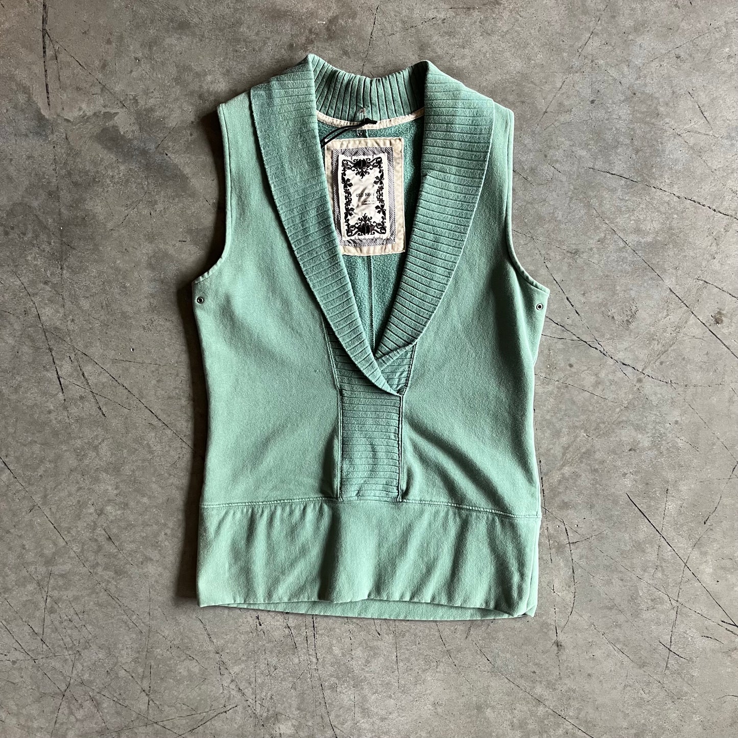 Women’s Y2K Old Navy Green Boho Vest