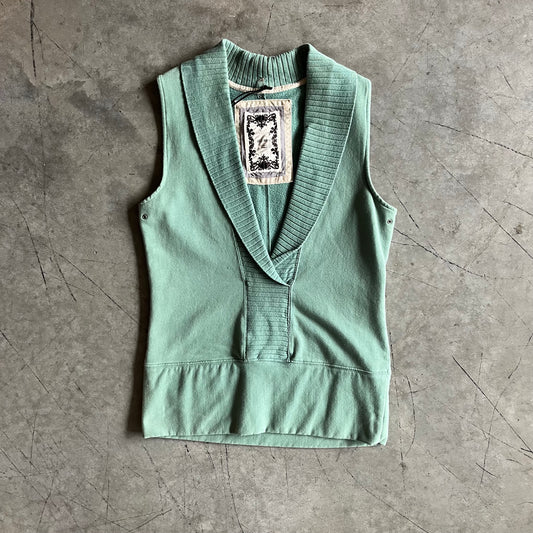 Women’s Y2K Old Navy Green Boho Vest