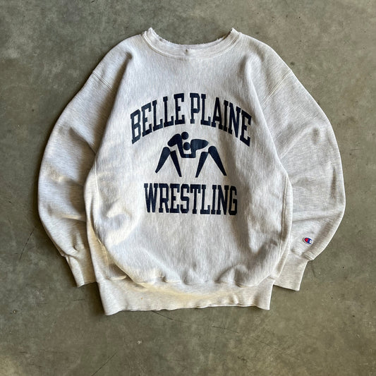 Vintage Belle Plaine Wrestling Champion Reverse Weave