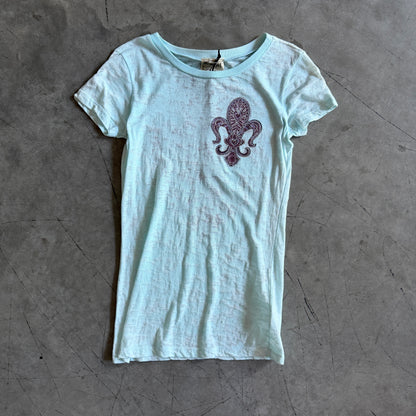 Y2K Vocal Blue Acid Fleur Tee