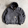 Vintage Carhartt ‘JQ1005’ Paint Splattered Black Active Jacket