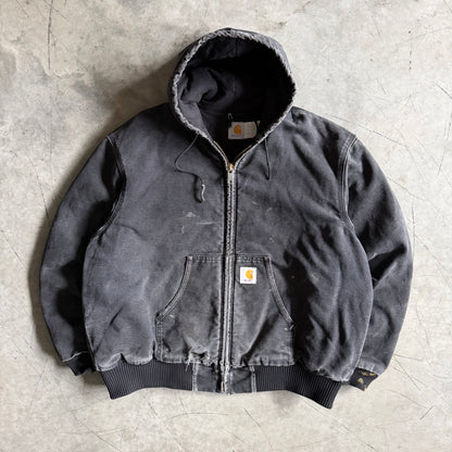 Vintage Carhartt ‘JQ1005’ Paint Splattered Black Active Jacket