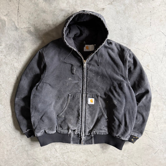 Vintage Carhartt ‘JQ1005’ Paint Splattered Black Active Jacket