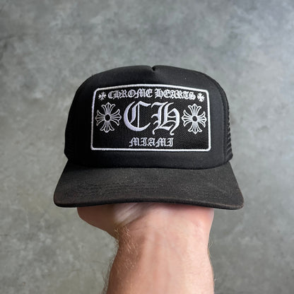 Chrome Hearts Miami Patch Trucker Hat - Black
