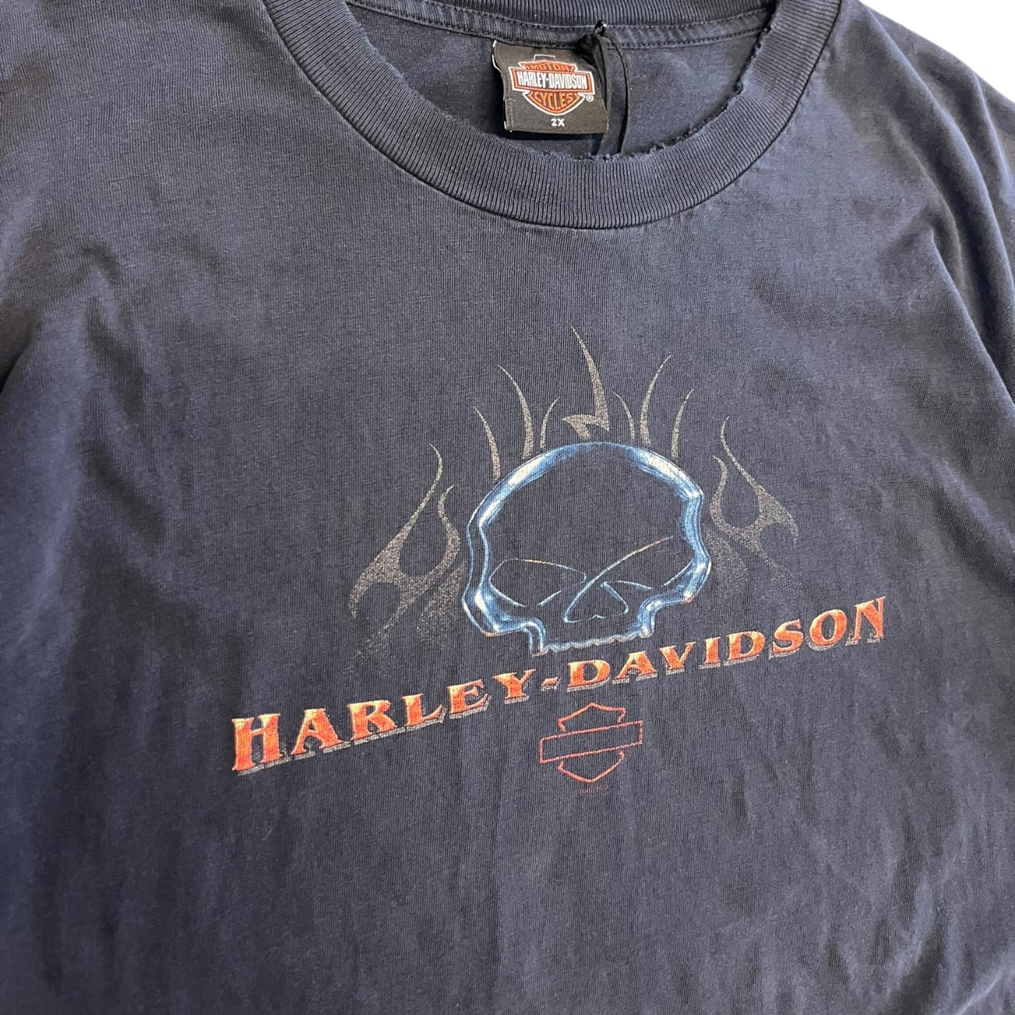Harley Davidson Skull Spell Out Las Vegas Tee