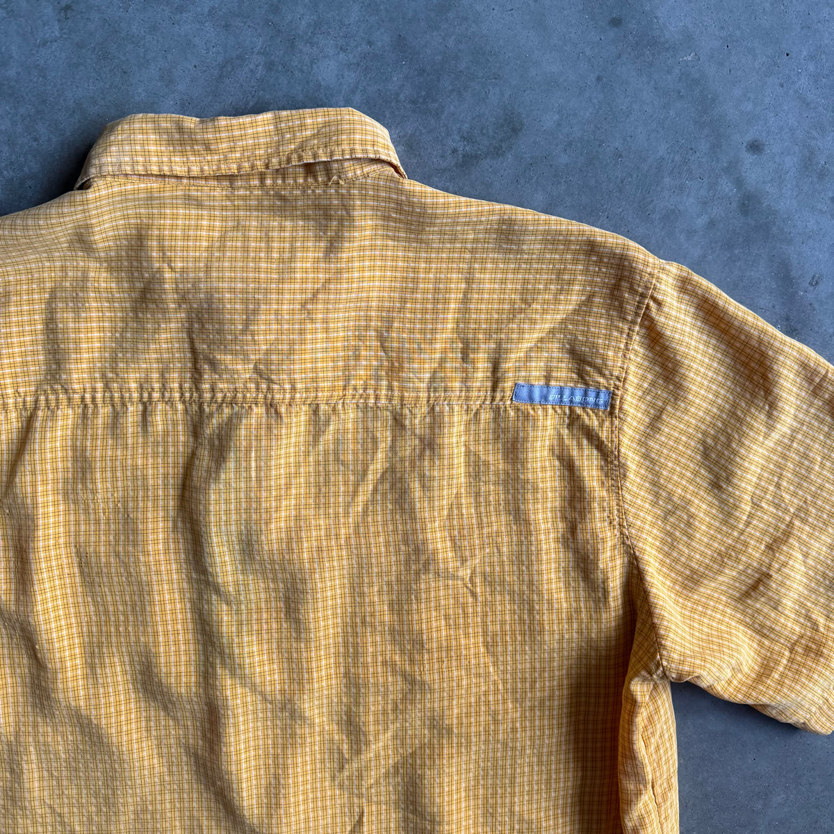 Y2K Billabong Yellow Plaid Button Up Shirt