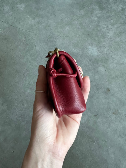 Authentic Coach Mini Day Pack Red Leather Key Chain Bag Charm