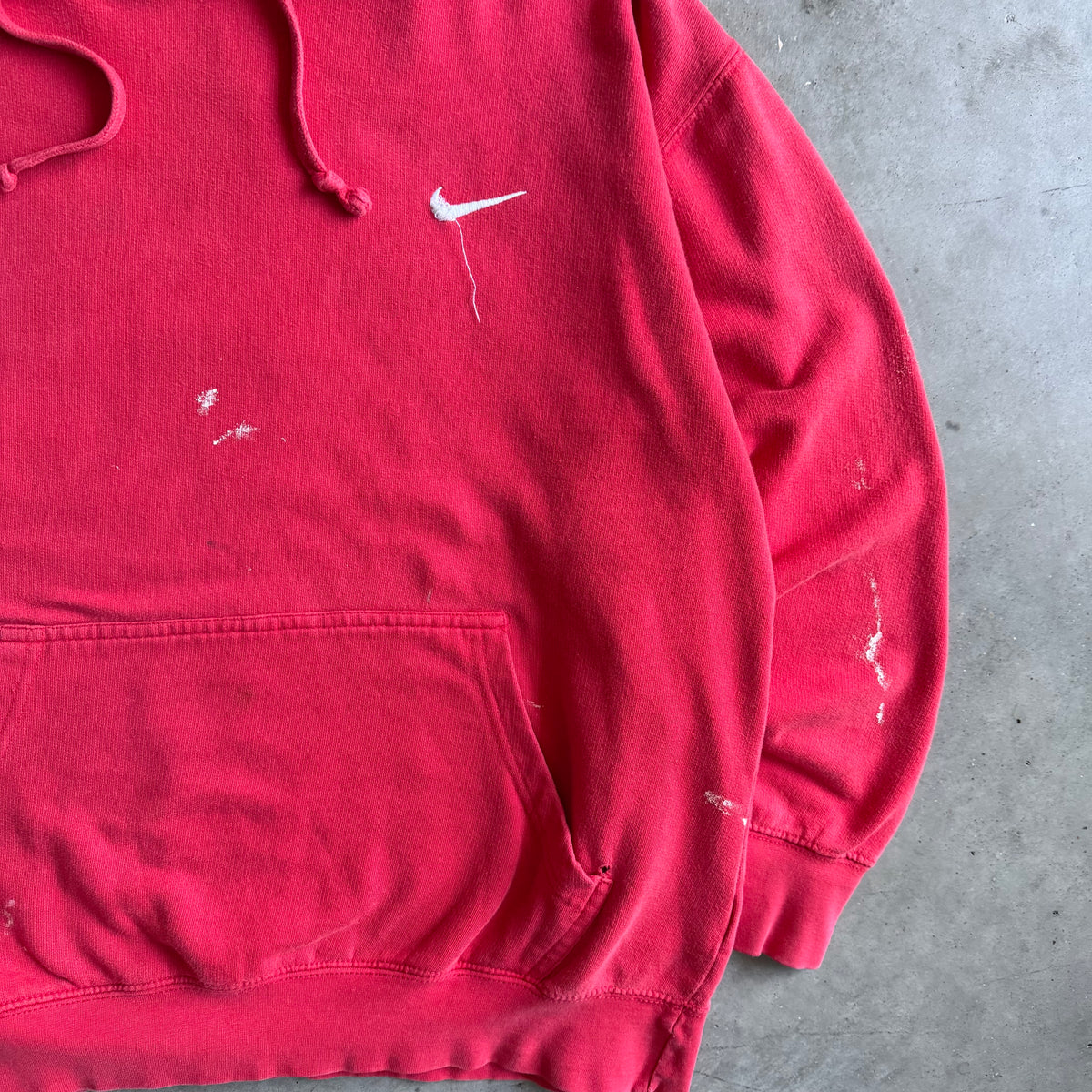 Y2K Nike Paint Splattered Red Hoodie